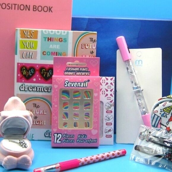 🔥Kids Fun Emoticons Gift Set elephant  necklace press cherry barrettes - Picture 11 of 11